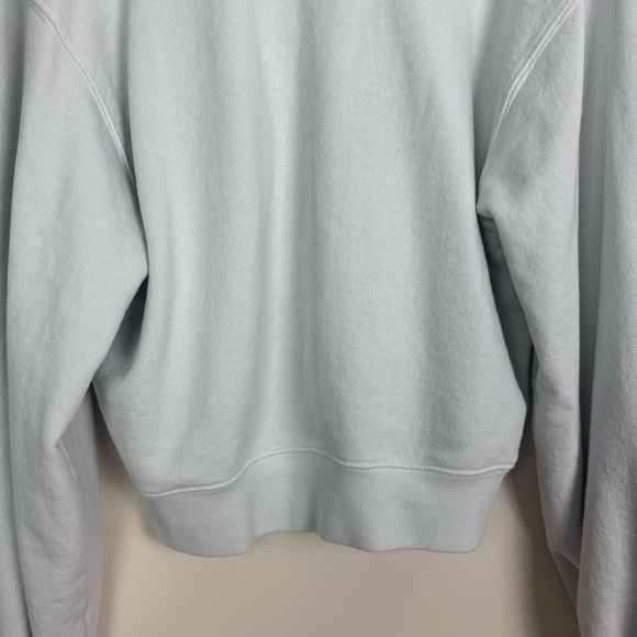 Agolde Low V-Neck Ballon Sleeve Relaxed Fit Athleisure Loungewear Sweatshirt - Picture 6 of 9